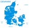 Vector map of Denmark