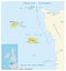 Vector map of english channel islands in english channel