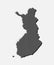 Vector map Finland, creative map made grey lines
