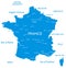 Vector map of France