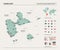 Vector map of Guadeloupe.  High detailed country map with division, cities and capital. Political map,  world map, infographic