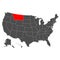 Vector map of Montana. High detailed illustration. Country of the United States of America. Flat style. Vector