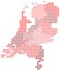 Vector map of Netherlands administrative regions and areas