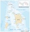 Vector map of the panamese archipelago pearl islands in the gulf of panama