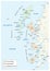 Vector map of scottish archipelago hebrides at the north west coast of scotland