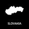 Vector map-slovakia country. Web design.