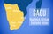 Vector map of the Southern African Customs Union SACU
