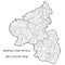 Vector map of the state of Rhineland Palatinate, Germany