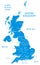 Vector map of United kingdom