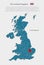 Vector map United Kingdom or county Cambridgeshire