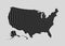 Vector map USA, country template wave effect