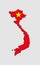 Vector map Vietnam made flag, Asia country