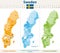 Vector maps of Sweden counties and provinces