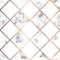 Vector marble texture, seamless pattern design with white squares