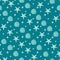 Vector marine seamless pattern with water bubbles, starfishes, seashells