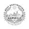 Vector Marseille City Badge, Linear Style