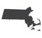 Vector Massachusetts Map silhouette