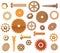 Vector materials (circular saw, tooth wheels, scre