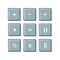 Vector math icons. Calculator symbol on white isolated background. Layers grouped for easy editing illustration.