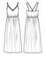 Vector maxi dress with shoulder straps