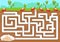 Vector maze game with find ant room