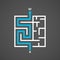 Vector Maze Labyrinth Simple Icon