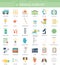 Vector Medical color flat icon set. Elegant style design.