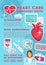 Vector medical heart care cardiology clinic poster