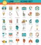 Vector Medical Medicine flat line icon set. Modern elegant style design for web.