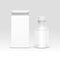 Vector Medical Packaging Box and Bottle