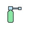 Vector medicinal throat spray flat color icon.
