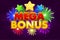 Vector MEGA BONUS banner for lottery or casino games.