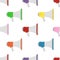Vector megaphone seamless pattern, device to announce news