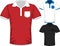 Vector Mens short sleeve t-shirt polo design