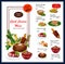 Vector menu for Czech cuisine dishes