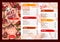Vector menu template for fresh meat restaurant