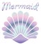 Vector Mermaid Shell Cartoon Illustration