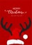 Vector Merry Christmas and Happy New Year greeting card set with  santa raindeer anowman