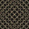 Vector mesh seamless pattern. Black and gold background. Net, grid, fishnet.