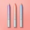 Vector Metallic Color Eyeshadow / Lipstick Pencil in Pink Background