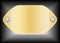 Vector Metallic gold name plate or Gold label metal