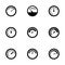 Vector meter icon set