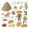 Vector Mexico flat style art for travel and tourism