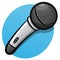 Vector microphone color cartoon design