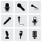 Vector microphone icons set