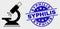 Vector Microscope Icon and Grunge Syphilis Seal