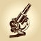 Vector microscope illustration