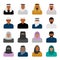Vector Middle Eastern people icons in flat style