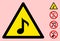 Vector Midi Music Warning Triangle Sign Icon