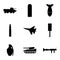 Vector military icons set